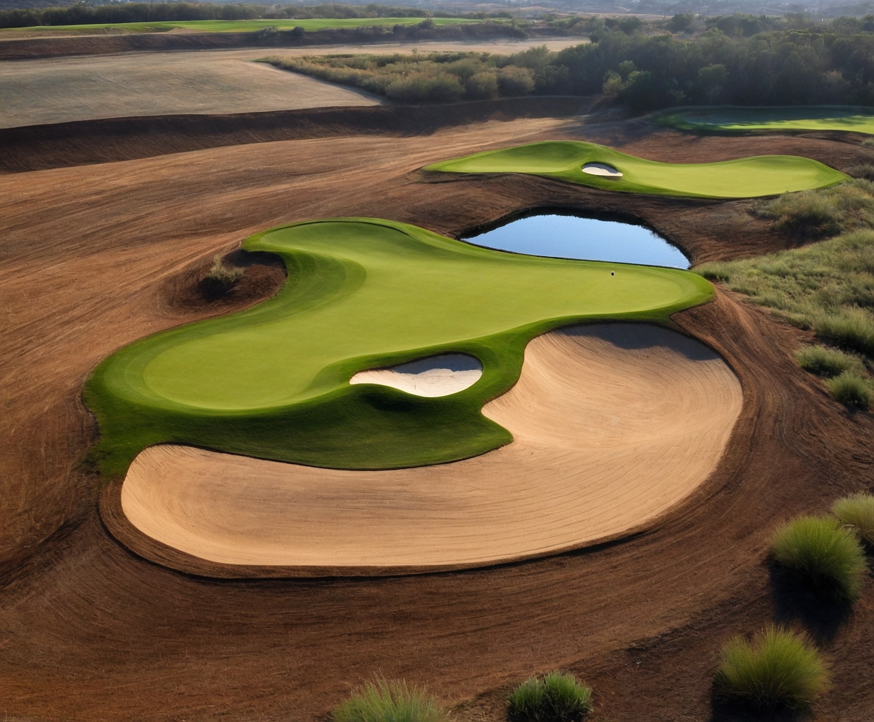 Nivelación precisa de campo de golf con tecnología 3D