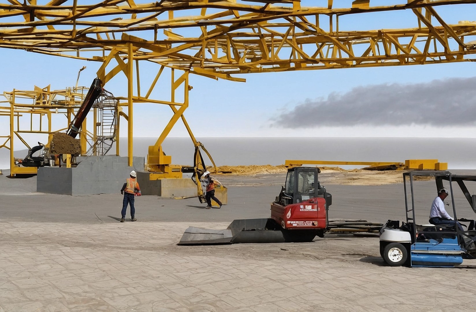 Construcción con motoniveladora 3D